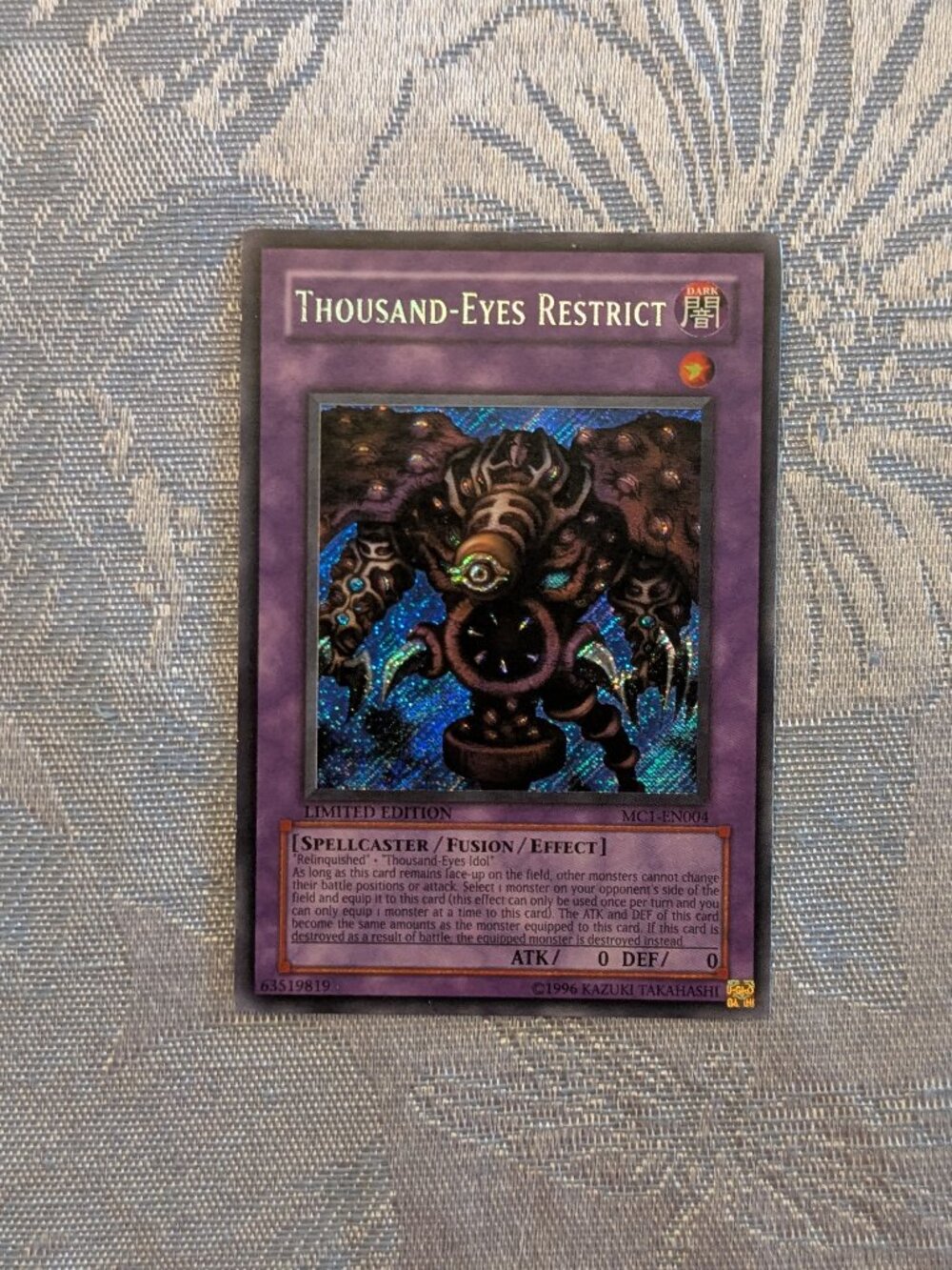 Yu-Gi-Oh! Thousand-Eyes Restrict MC1-EN004 Secret Rare Limited Edition